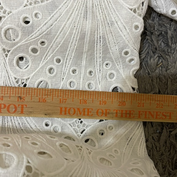 Lace glassy bubble linen wedding ivory gown size XL - Picture 11 of 12